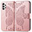 Coque Portefeuille Papillon Livre Cuir Etui Clapet pour Samsung Galaxy A13 4G Rose