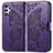 Coque Portefeuille Papillon Livre Cuir Etui Clapet pour Samsung Galaxy A13 4G Violet