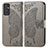 Coque Portefeuille Papillon Livre Cuir Etui Clapet pour Samsung Galaxy A15 5G Gris