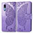 Coque Portefeuille Papillon Livre Cuir Etui Clapet pour Samsung Galaxy A2 Core A260F A260G Violet Clair