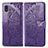 Coque Portefeuille Papillon Livre Cuir Etui Clapet pour Samsung Galaxy A21 SC-42A Violet