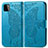 Coque Portefeuille Papillon Livre Cuir Etui Clapet pour Samsung Galaxy A22 5G Bleu