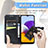 Coque Portefeuille Papillon Livre Cuir Etui Clapet pour Samsung Galaxy A22 5G Petit