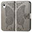 Coque Portefeuille Papillon Livre Cuir Etui Clapet pour Samsung Galaxy A22 5G SC-56B Gris