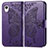 Coque Portefeuille Papillon Livre Cuir Etui Clapet pour Samsung Galaxy A22 5G SC-56B Violet