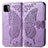 Coque Portefeuille Papillon Livre Cuir Etui Clapet pour Samsung Galaxy A22 5G Violet Clair