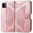 Coque Portefeuille Papillon Livre Cuir Etui Clapet pour Samsung Galaxy A22s 5G Rose