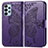 Coque Portefeuille Papillon Livre Cuir Etui Clapet pour Samsung Galaxy A23 4G Violet