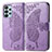 Coque Portefeuille Papillon Livre Cuir Etui Clapet pour Samsung Galaxy A23 4G Violet Clair