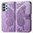 Coque Portefeuille Papillon Livre Cuir Etui Clapet pour Samsung Galaxy A23 5G Violet Clair