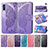 Coque Portefeuille Papillon Livre Cuir Etui Clapet pour Samsung Galaxy A30S Petit