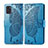 Coque Portefeuille Papillon Livre Cuir Etui Clapet pour Samsung Galaxy A31 Bleu