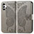 Coque Portefeuille Papillon Livre Cuir Etui Clapet pour Samsung Galaxy A32 5G Gris