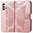 Coque Portefeuille Papillon Livre Cuir Etui Clapet pour Samsung Galaxy A32 5G Rose