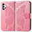 Coque Portefeuille Papillon Livre Cuir Etui Clapet pour Samsung Galaxy A32 5G Rose Rouge