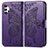 Coque Portefeuille Papillon Livre Cuir Etui Clapet pour Samsung Galaxy A32 5G Violet