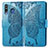 Coque Portefeuille Papillon Livre Cuir Etui Clapet pour Samsung Galaxy A40s Bleu