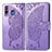 Coque Portefeuille Papillon Livre Cuir Etui Clapet pour Samsung Galaxy A40s Violet Clair