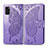 Coque Portefeuille Papillon Livre Cuir Etui Clapet pour Samsung Galaxy A41 Violet Clair