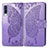 Coque Portefeuille Papillon Livre Cuir Etui Clapet pour Samsung Galaxy A50S Violet Clair