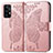 Coque Portefeuille Papillon Livre Cuir Etui Clapet pour Samsung Galaxy A52 4G Rose