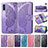 Coque Portefeuille Papillon Livre Cuir Etui Clapet pour Samsung Galaxy A70 Petit