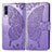 Coque Portefeuille Papillon Livre Cuir Etui Clapet pour Samsung Galaxy A70S Violet Clair