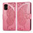 Coque Portefeuille Papillon Livre Cuir Etui Clapet pour Samsung Galaxy A71 4G A715 Rose Rouge