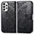 Coque Portefeuille Papillon Livre Cuir Etui Clapet pour Samsung Galaxy A73 5G Noir