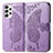 Coque Portefeuille Papillon Livre Cuir Etui Clapet pour Samsung Galaxy A73 5G Violet Clair