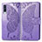 Coque Portefeuille Papillon Livre Cuir Etui Clapet pour Samsung Galaxy A90 5G Violet Clair