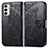 Coque Portefeuille Papillon Livre Cuir Etui Clapet pour Samsung Galaxy F23 5G Noir