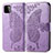 Coque Portefeuille Papillon Livre Cuir Etui Clapet pour Samsung Galaxy F42 5G Violet Clair