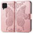 Coque Portefeuille Papillon Livre Cuir Etui Clapet pour Samsung Galaxy F62 5G Rose