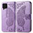 Coque Portefeuille Papillon Livre Cuir Etui Clapet pour Samsung Galaxy F62 5G Violet Clair