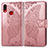 Coque Portefeuille Papillon Livre Cuir Etui Clapet pour Samsung Galaxy M01s Rose