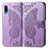 Coque Portefeuille Papillon Livre Cuir Etui Clapet pour Samsung Galaxy M02 Violet Clair