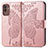 Coque Portefeuille Papillon Livre Cuir Etui Clapet pour Samsung Galaxy M13 5G Rose