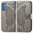 Coque Portefeuille Papillon Livre Cuir Etui Clapet pour Samsung Galaxy M52 5G Gris