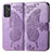 Coque Portefeuille Papillon Livre Cuir Etui Clapet pour Samsung Galaxy M54 5G Violet Clair