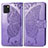 Coque Portefeuille Papillon Livre Cuir Etui Clapet pour Samsung Galaxy M60s Violet Clair