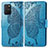 Coque Portefeuille Papillon Livre Cuir Etui Clapet pour Samsung Galaxy M80S Bleu