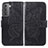 Coque Portefeuille Papillon Livre Cuir Etui Clapet pour Samsung Galaxy S21 5G Noir