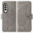 Coque Portefeuille Papillon Livre Cuir Etui Clapet pour Samsung Galaxy Z Fold3 5G Gris