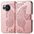 Coque Portefeuille Papillon Livre Cuir Etui Clapet pour Sharp Aquos R8 Or Rose