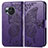 Coque Portefeuille Papillon Livre Cuir Etui Clapet pour Sharp Aquos R8 Violet