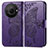 Coque Portefeuille Papillon Livre Cuir Etui Clapet pour Sharp Aquos R8s Pro Violet