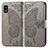 Coque Portefeuille Papillon Livre Cuir Etui Clapet pour Sharp Aquos wish3 Gris