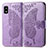 Coque Portefeuille Papillon Livre Cuir Etui Clapet pour Sharp Aquos wish3 Violet Clair