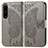 Coque Portefeuille Papillon Livre Cuir Etui Clapet pour Sony Xperia 1 IV SO-51C Gris